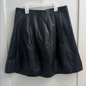 Halogen Black Leather Skirt